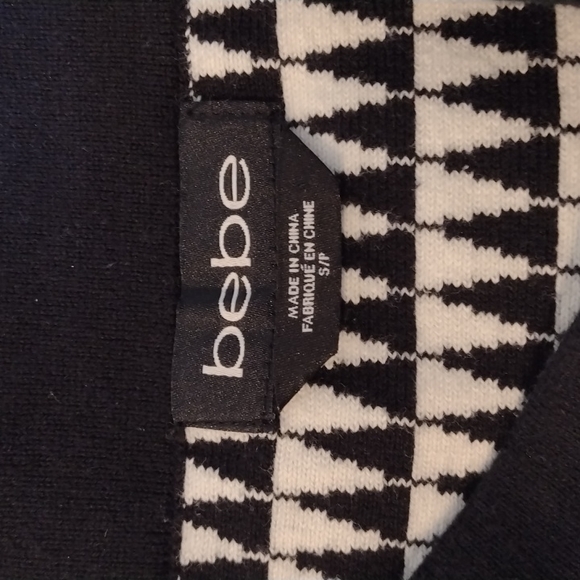 Bebe Black & White Mini Skirt - Picture 5 of 8